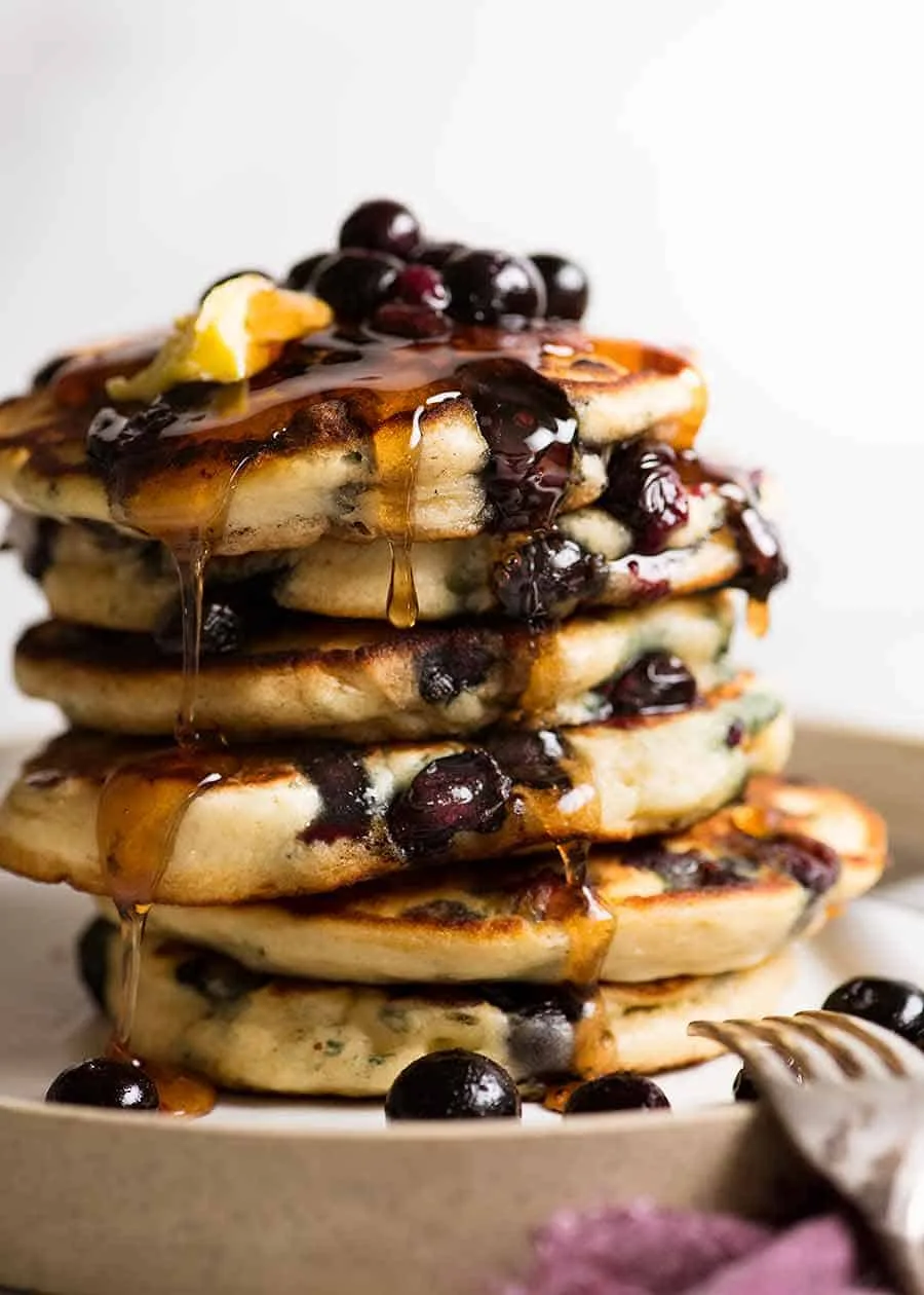 Extra Fluffy Blueberry Pancakes